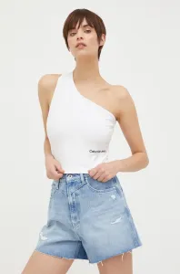 Top Calvin Klein Jeans dámský, bílá barva, odkrytá záda #6095318