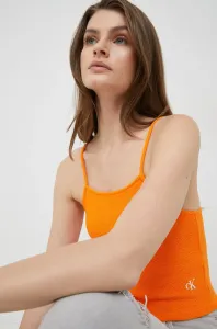 Top Calvin Klein Jeans dámský, oranžová barva #5270581