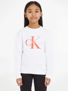 Calvin Klein Jeans Mikina dětská Bílá