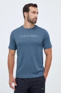 Tréninkové tričko Calvin Klein Performance šedá barva, s potiskem #5969843