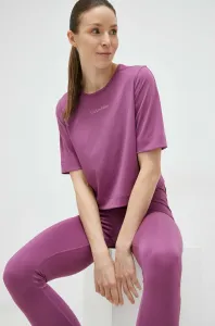 Tréninkové tričko Calvin Klein Performance Essentials fialová barva