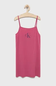 Dětská noční košile Calvin Klein Underwear fialová barva, hladká #4895619