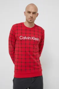 Pyžamová mikina Calvin Klein Underwear pánská, červená barva, s potiskem #5583214