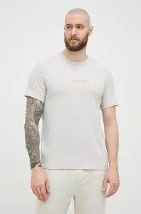 Pyžamové tričko Calvin Klein Underwear šedá barva, s potiskem