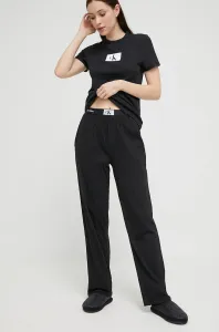 Bavlněné pyžamové kalhoty Calvin Klein Underwear černá barva, bavlněná