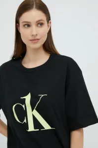 Bavlněná noční košile Calvin Klein Underwear černá barva