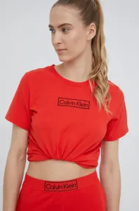 Pyžamové tričko Calvin Klein Underwear červená barva