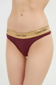 Tanga Calvin Klein Underwear vínová barva #6113866