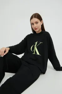 Tričko s dlouhým rukávem Calvin Klein Underwear černá barva