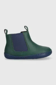 Dětské kožené kotníkové boty Camper Peu Cami FW zelená barva