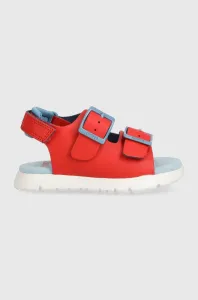 Dětské kožené sandály Camper červená barva #5156169