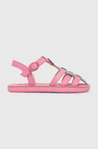 Dětské kožené sandály Camper růžová barva #5055416