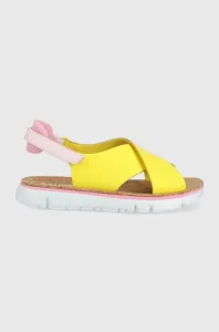 Kožené sandály Camper Oruga Sandal dámské, žlutá barva #4597755