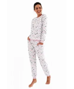 Cana 207 Dámské pyžamo, XL, růžová-šedá