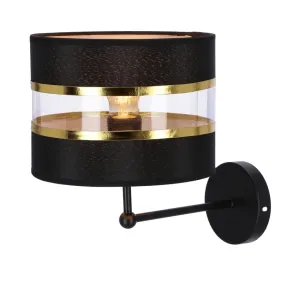 Candellux Černo-zlaté nástěnné svítidlo Andy pro žárovku 1x E27 21-06134 #4263477