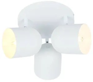 Candellux Bílé stropní svítidlo Azuro pro žárovku 3x E27 s kulatou základnou 98-63274