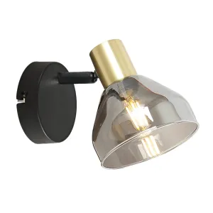 Candellux Černo-zlaté nástěnné svítidlo Gregory pro žárovku 1x E14 21-76724 #4263478