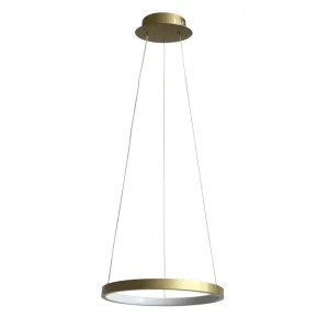 Candellux Zlaté závěsné LED svítidlo Lune kulaté 30cm 18W 31-76113