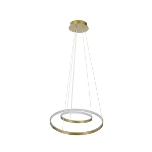 Candellux Zlaté závěsné LED svítidlo Lune kulaté 50cm 40W 32-76281
