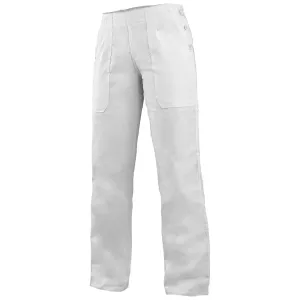 Canis (CXS) Dámské bílé pracovní kalhoty DARJA 145 s pasem do gumy - 38