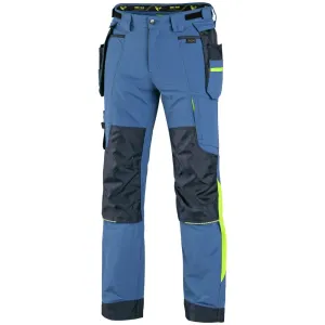 Canis (CXS) Pracovní kalhoty CXS NAOS - Modrá / modrá / žlutá | 46