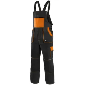 Canis (CXS) Pracovní kalhoty s laclem CXS LUXY ROBIN - Černá / oranžová | 64