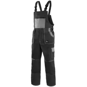 Canis (CXS) Pracovní kalhoty s laclem CXS LUXY ROBIN - Černá / šedá | 54