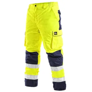 Canis (CXS) Zimní pracovní reflexní kalhoty CARDIFF - Žlutá | L