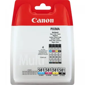Canon Inkoustová kazeta CLI-581 Multipack CMYK originál kombinované balení foto černá, azurová, purppurová, žlutá 2103C004