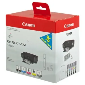 CANON PGI-9 - originální cartridge, černá + barevná, 5x14ml