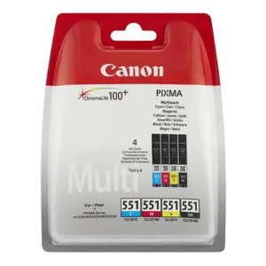 CANON CLI-551 - originální cartridge, černá + barevná, 4x7ml #1648781