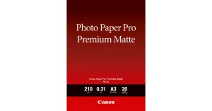 Canon Photo paper premium matte 8657B006, A3, 210 g/m2, bílý, matný inkoustový fotopapír