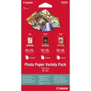 Canon Photo Paper Variety Pack VP-101, foto papír, lesklý, bílý, 10x15cm, 4x6