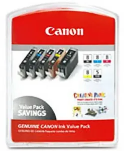 Canon Inkoustová kazeta CLI Value Pack 8 originál kombinované balení černá, zelená, světlá azurová, světlá purpurová, červená 0620B027