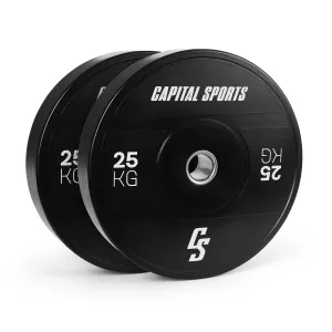 Capital Sports Elongate 2020, kotoučové závaží, 2 x 25 kg, tvrdá guma, Ø 50,4 mm