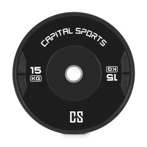 Capital Sports Elongate 20 Bumper Plate, kotouč, závaží, guma, 2 x 15 kg