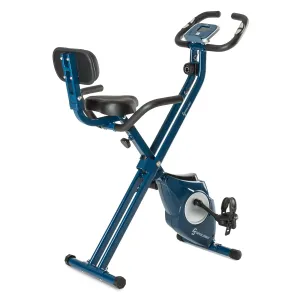 Capital Sports Azura M3, domácí rotoped, stacionární, cyklotrenažér, zádová opěrka, boční držadla, do 100 kg, modrý