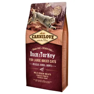 Carnilove Duck and Turkey Large Breed Cats – Muscles,Bones,Joints 6kg
