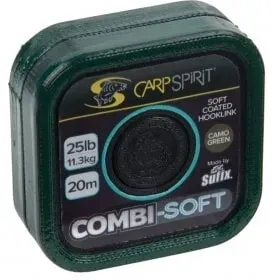 Carp Spirit Šňůra Combi Soft Coated Braid Camo Green 20m - 25lb