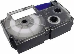 Casio XR-12X1, 12mm x 8m, černý tisk/průhledný podklad, originální páska