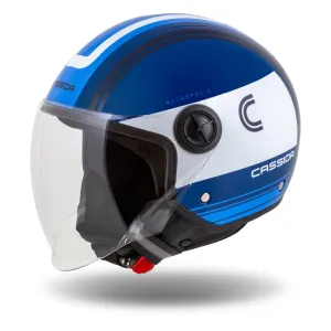 Moto přilba Cassida Handy Metropolis modrá/tmavě modrá/bílá  L (59)