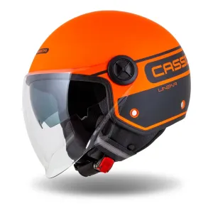 Moto přilba Cassida Handy Plus Linear oranžová matná/černá  XL (60)