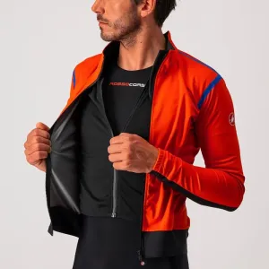 CASTELLI Cyklistická zateplená bunda - ALPHA ROS 2 LIGHT - oranžová/červená #4905497