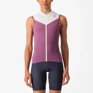 CASTELLI Cyklistický dres bez rukávů - SOLARIS - fialová S