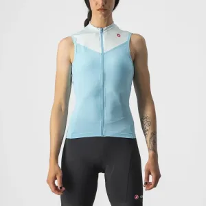 CASTELLI Cyklistický dres bez rukávů - SOLARIS - světle modrá