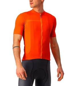 CASTELLI Cyklistický dres s krátkým rukávem - CLASSIFICA - oranžová L