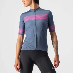CASTELLI Cyklistický dres s krátkým rukávem - FENICE LADY - modrá/růžová L