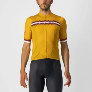 CASTELLI Cyklistický dres s krátkým rukávem - GRIMPEUR - žlutá L