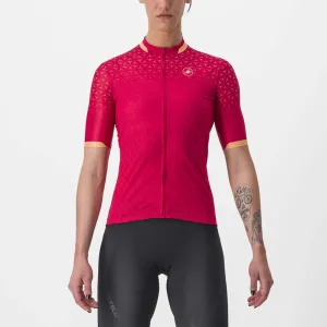 CASTELLI Cyklistický dres s krátkým rukávem - PEZZI LADY - červená S