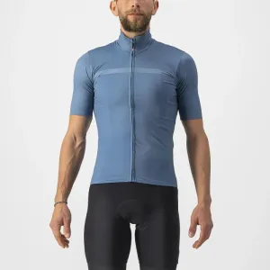 CASTELLI Cyklistický dres s krátkým rukávem - PRO THERMAL MID - modrá